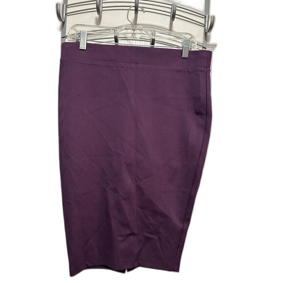 Torrid Midi Studio Luxe Ponte Pencil Skirt Purple Plus Sz 00 Stretch Pull On New - Picture 1 of 13